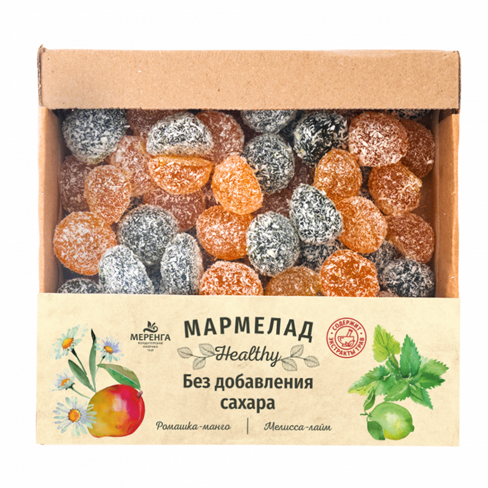  Меренга Мармелад в кокосовой обсыпке Ромашка+Мелисса , 800г     в Урус-мартане