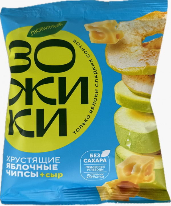 №1 Зожики Яблочные чипсы с сыром, 25г  в Урус-мартане