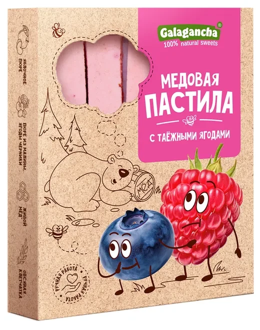 Пастила медовая с таежными ягодами, 190г в Урус-мартане